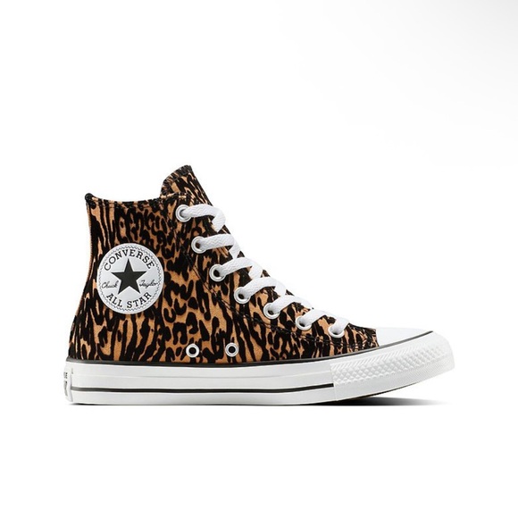 Converse High Top Sneakers - Leopard Brown & Black - Picture 3 of 5